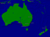 Australien-Neuseeland Städte + Grenzen 2000x1462